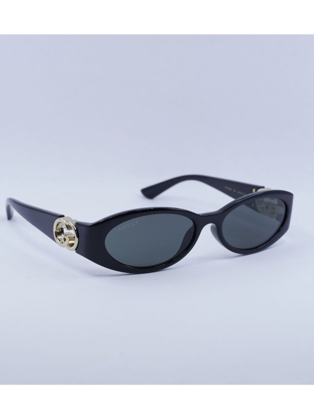 Gucci GG1660S 001 Oval Sunglasses - Black\Grey